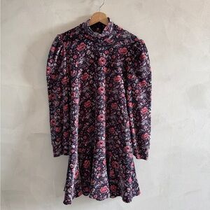 La Vie Rebecca Taylor - Toile Fleur Velour Dress - Size Small